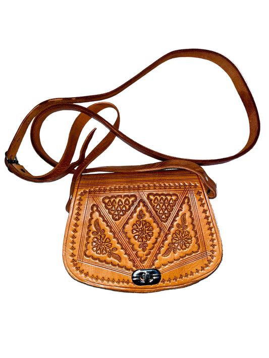 Sac bandoulière en cuir marocain – fait main