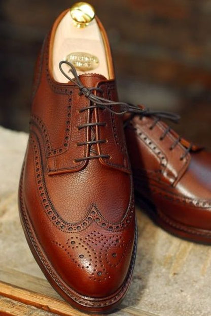 Men’s Classic Leather Brogue Oxford Shoes