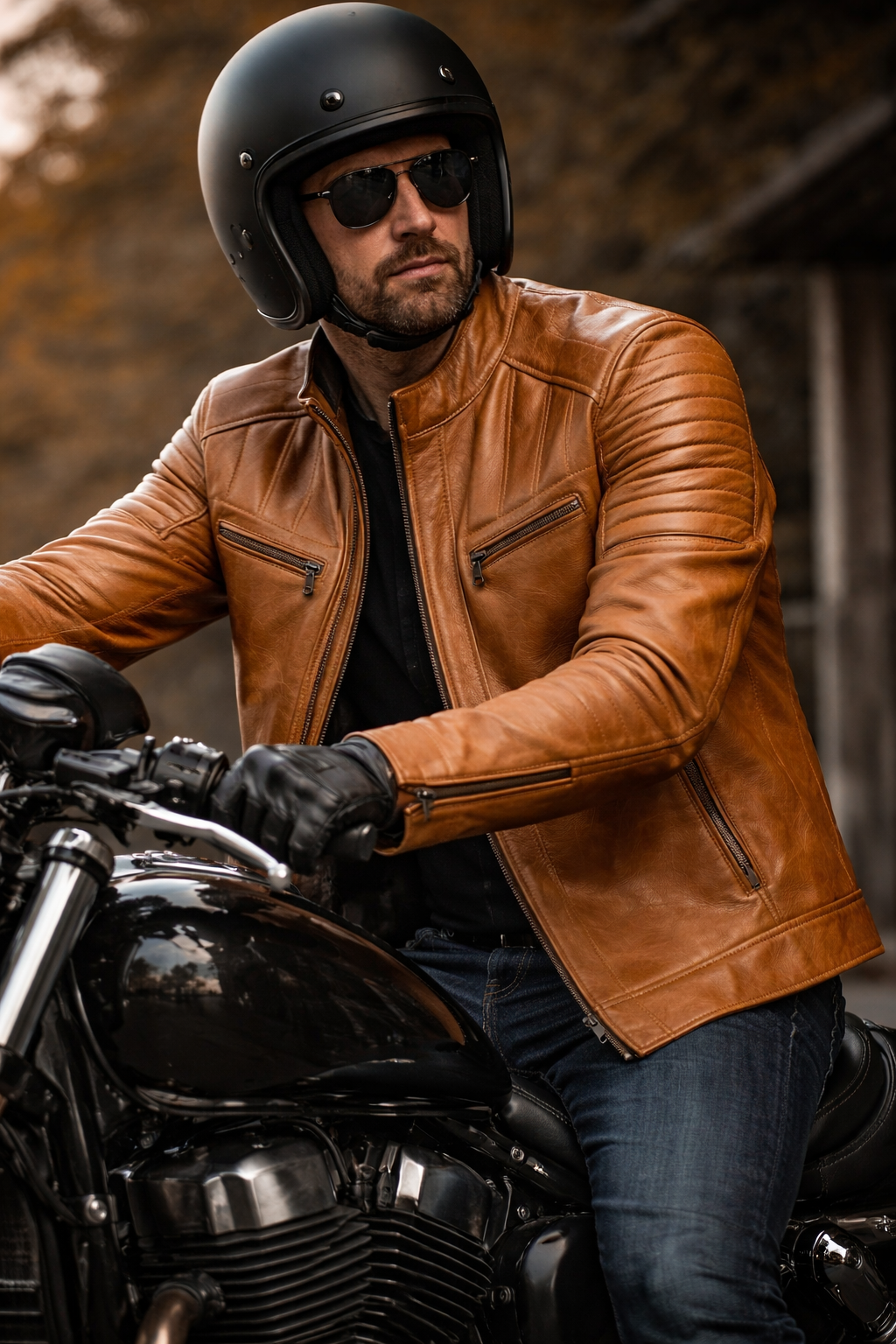 Veste en cuir premium – Élégance marocaine artisanale