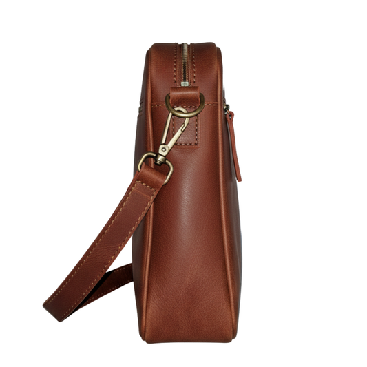 Sac en cuir véritable à bandoulière – Confort et style