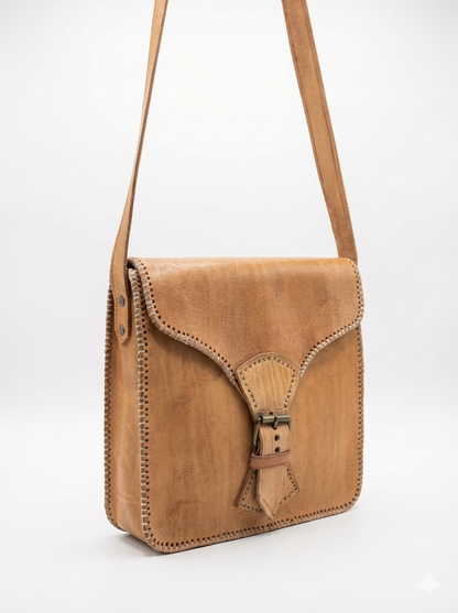 Sac en cuir véritable fait main – Style artisanal