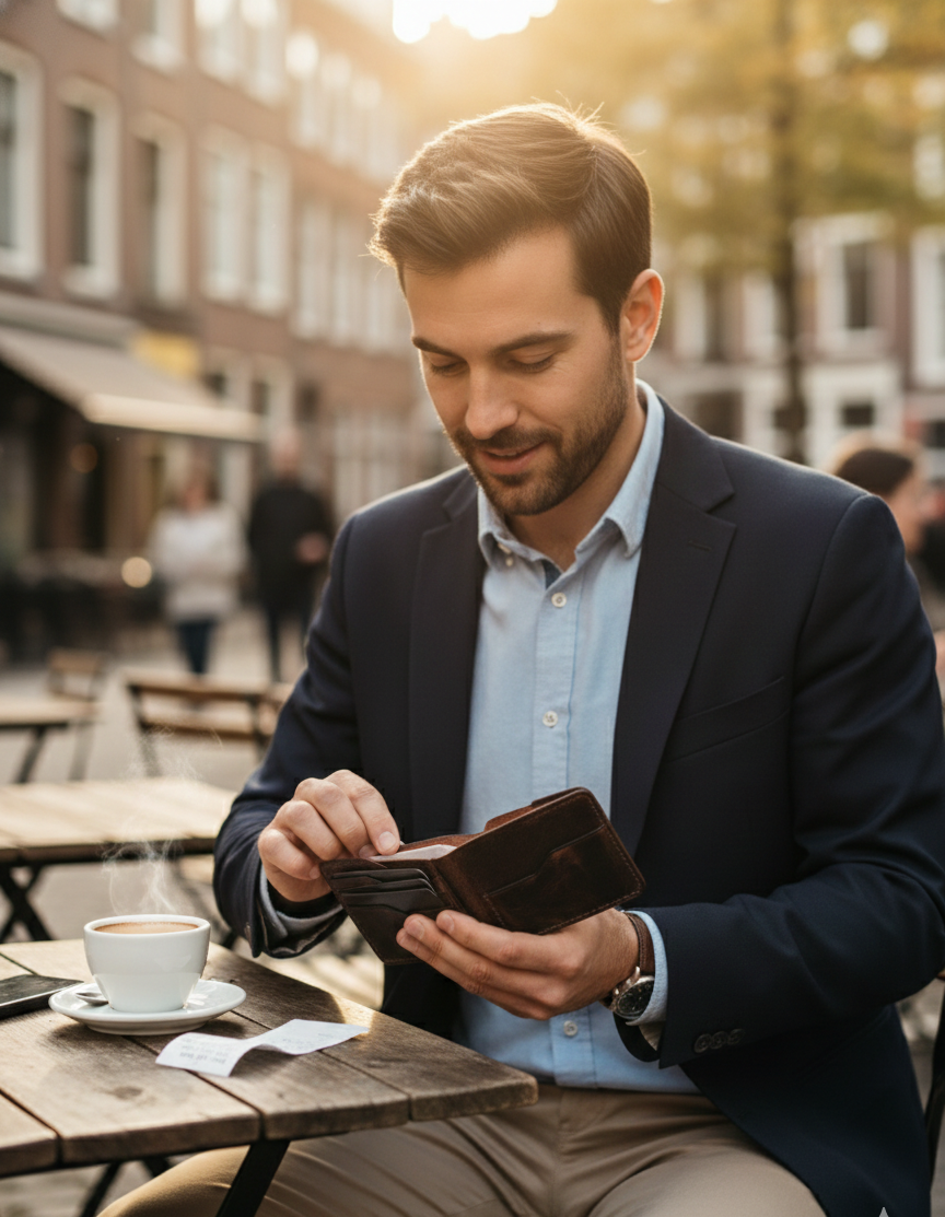 Portefeuille en cuir fait main