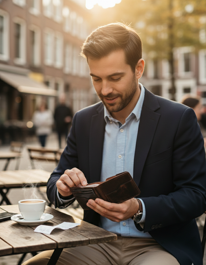 Portefeuille en cuir fait main