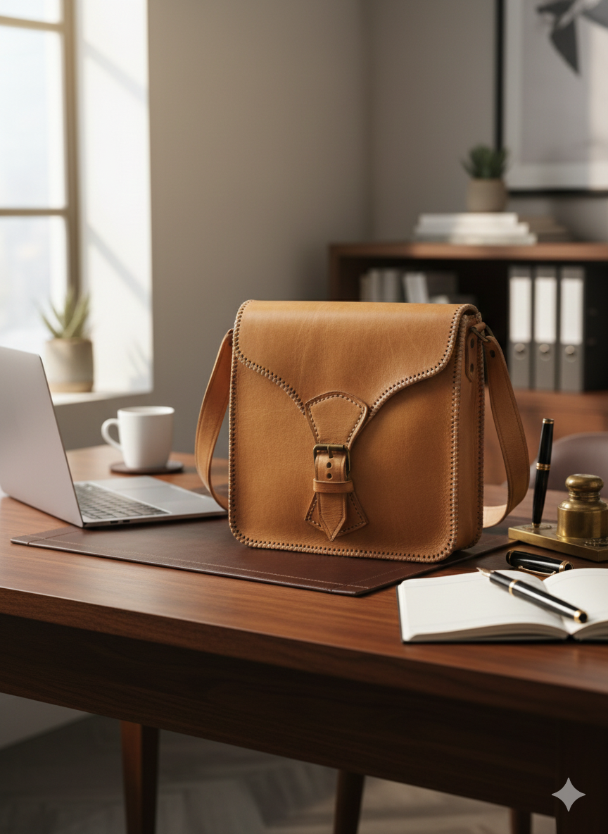 Sac en cuir véritable fait main – Style artisanal