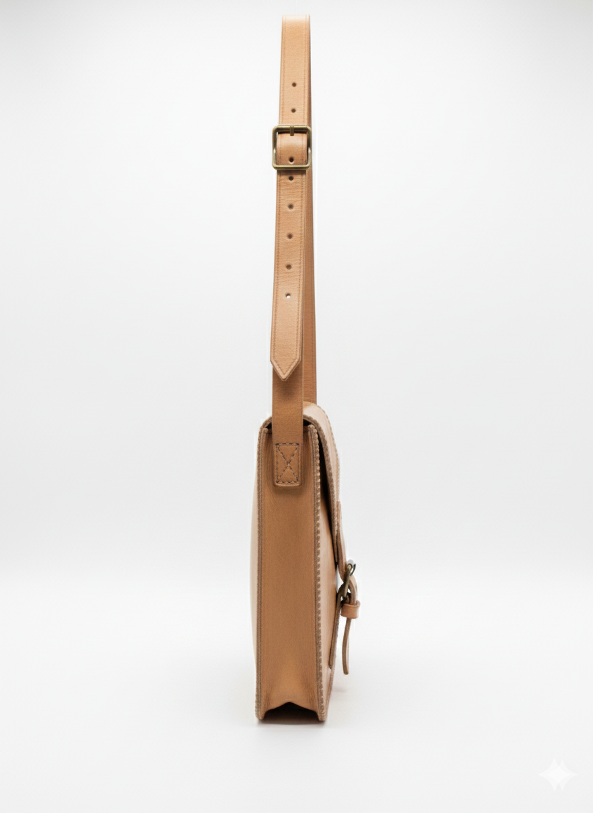 Sac en cuir véritable fait main – Style artisanal