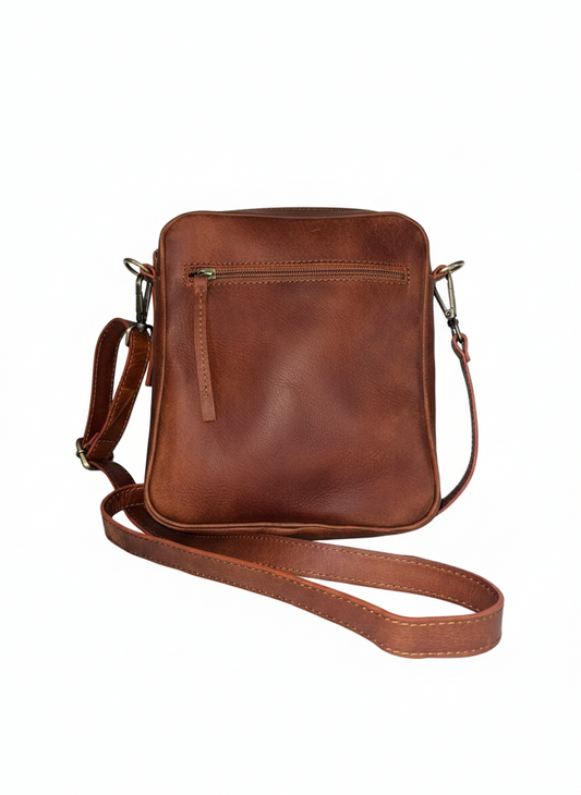 Sac en cuir véritable à bandoulière – Confort et style
