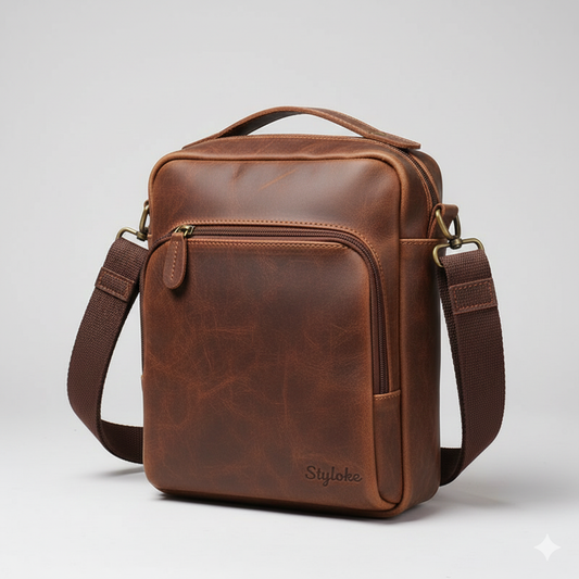 Sac en cuir premium Styloke™ à bandoulière