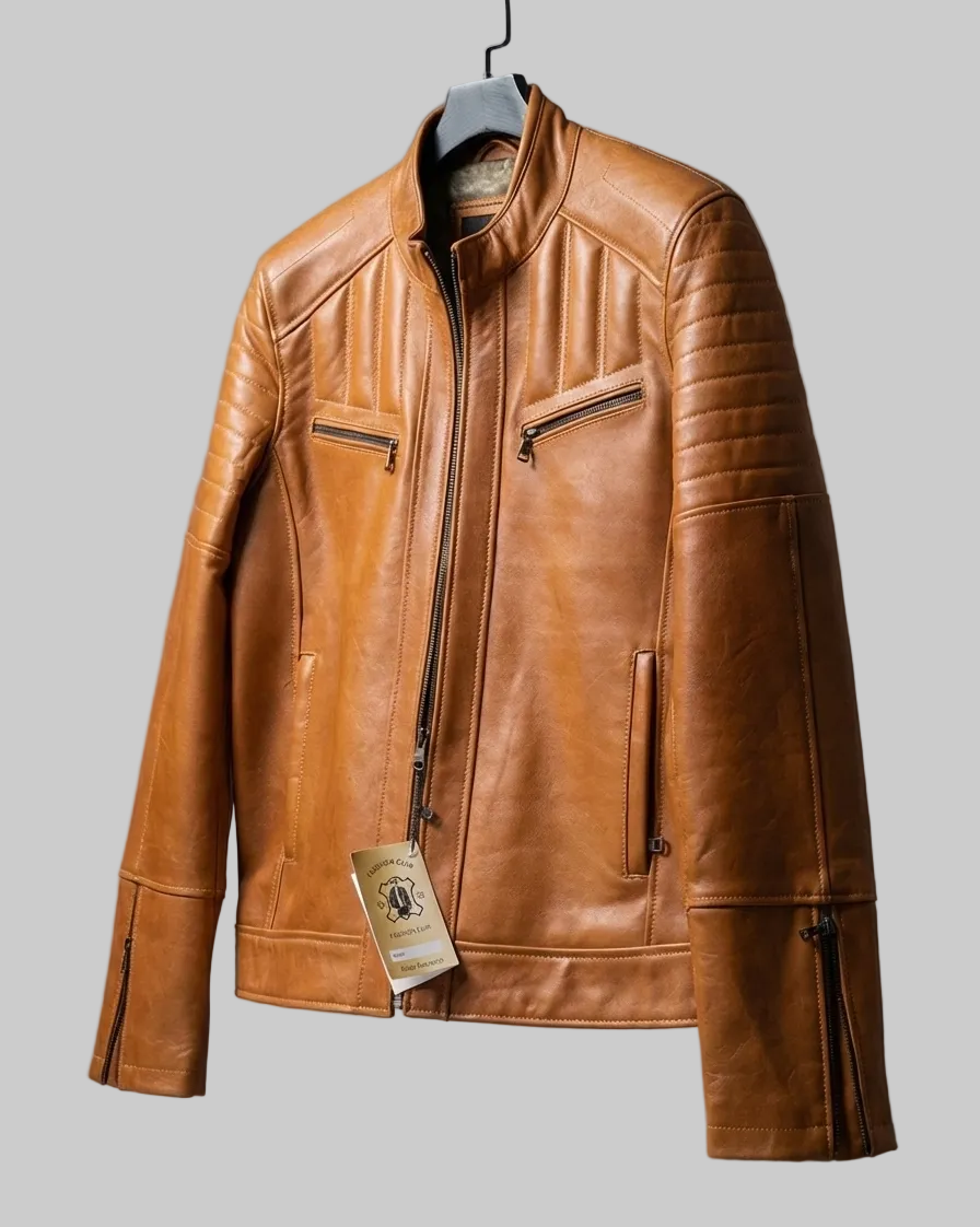 Veste en cuir premium – Élégance marocaine artisanale