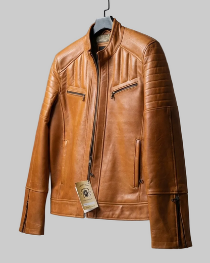 Veste en cuir premium – Élégance marocaine artisanale